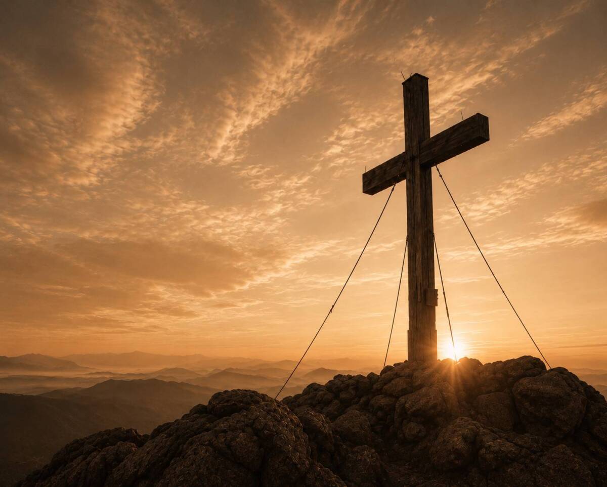 405EACA1-9234-41A1-A4AE-ACA5824E62F8 a cross on a mountain