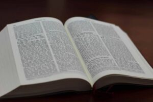 photo of scriptural book that is open